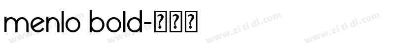 menlo bold字体转换